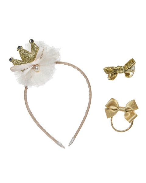 Set 3pcs hairband, clip and hair elastic