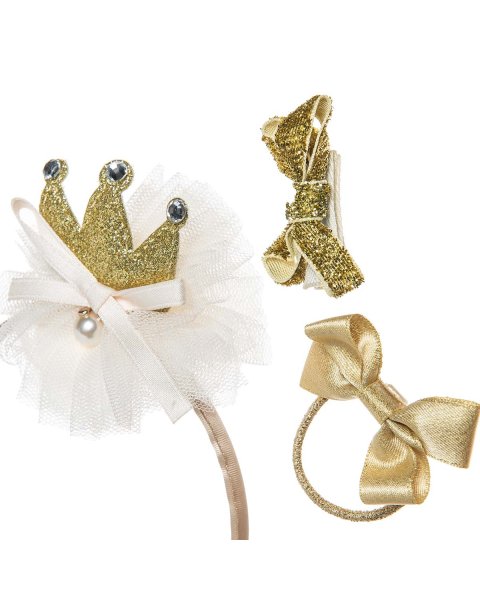 Set 3pcs hairband, clip and hair elastic