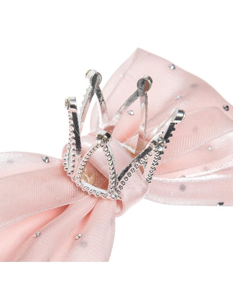 Hair clip crown with rhinestones