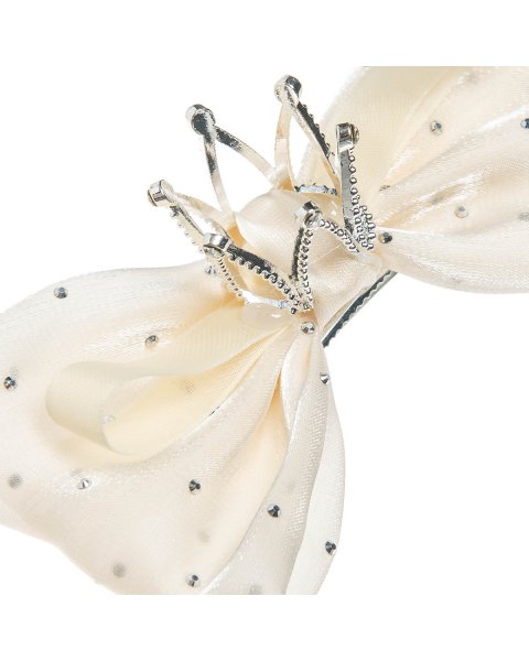 Hair clip crown with rhinestones