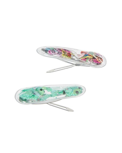 Hair clip with flowers and smiles confetti