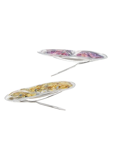Hair clip with flowers confetti