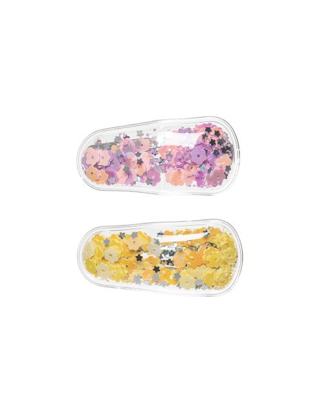 Hair clip with flowers confetti