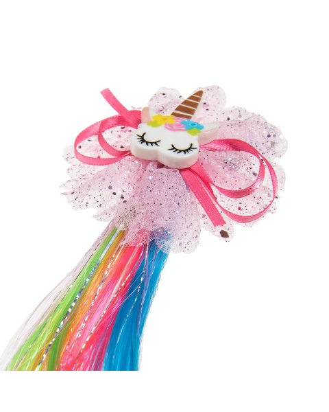 Hair clip unicorn with extensions
