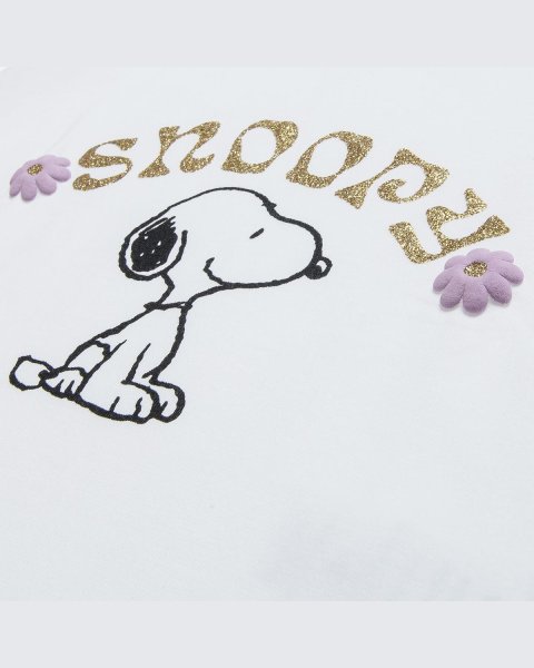 Σετ Snoopy με scrunchie και glitter τύπωμα (12 μηνών-10 ετών)