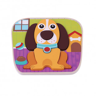 Toy Jumini from natural wood dog raised puzzle (1+ years)