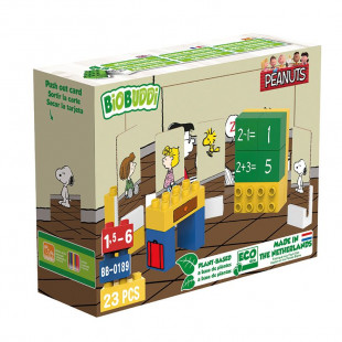   Τουβλάκια BIOBUDDI οικολογικά Snoopy σχολείο 23τμχ (1,5-6 ετών)