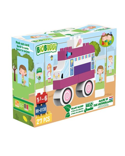 Blocks BIOBUDDI eco ice-cream 27pcs (1,5-6 years)