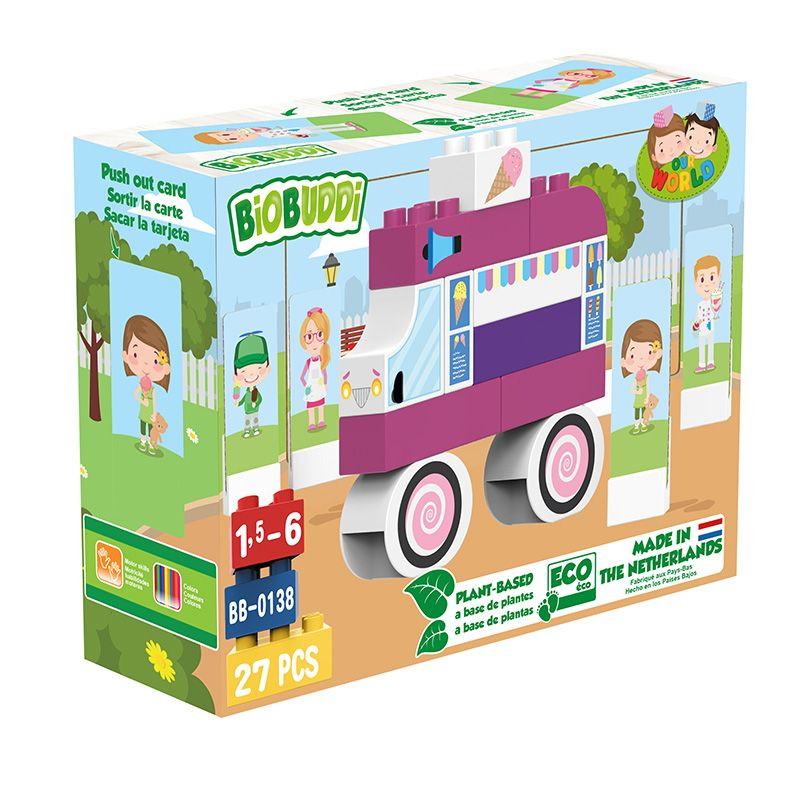 Blocks BIOBUDDI eco ice-cream 27pcs (1,5-6 years)
