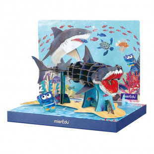 Παιχνίδι mierEdu 3D οικολογικό παζλ - Λευκός καρχαρίας (6+ ετών)