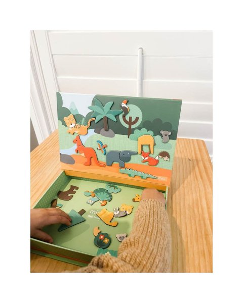 Toy mierEdu Magnetic puzzle - Animal World (3+ ετών)