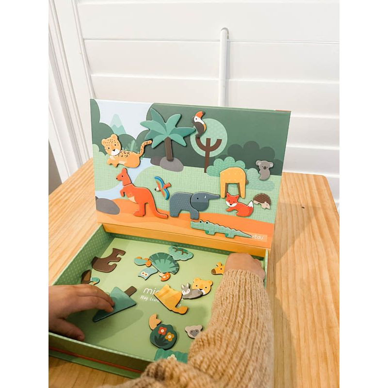 Toy mierEdu Magnetic puzzle - Animal World (3+ ετών)