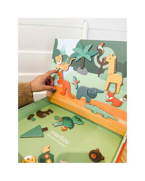 Toy mierEdu Magnetic puzzle - Animal World (3+ ετών)