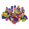 Blocks BIOBUDDI eco with 2 bases for girls 60pcs (1,5-6 years)