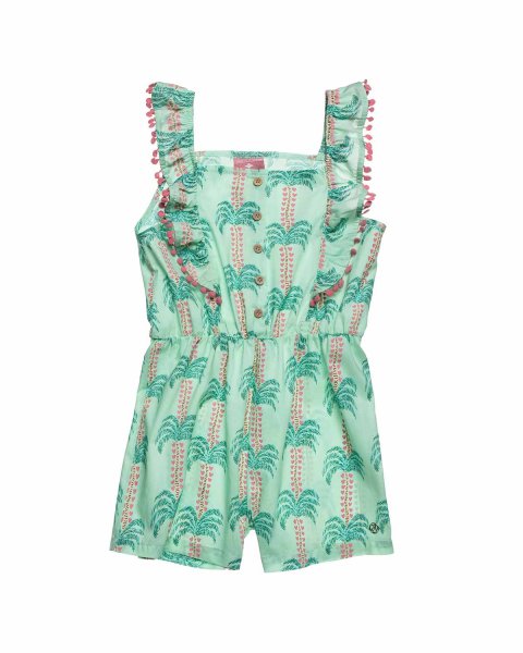 Playsuit with ruffles and pom pon (6-14 years)