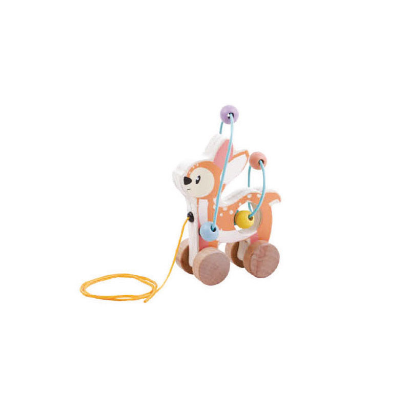 Toy Studio Circus from natural wood - Rolling Bead Coaster deer (12+ months)