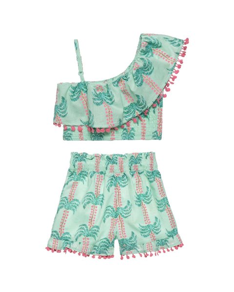 Set with palmtrees print (18 months-5 years)