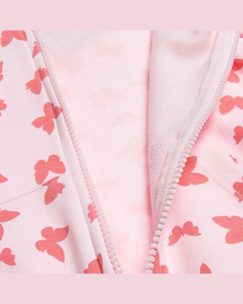 Zip hoodie with butterfly pattern (9 months-5 years)