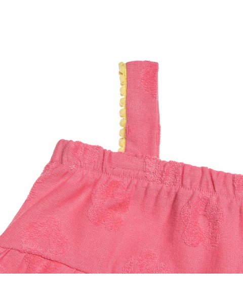 Dress with embossed terry fabric elements (18 months-5 years)