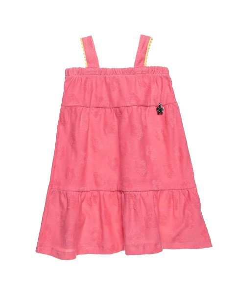 Dress with embossed terry fabric elements (18 months-5 years)