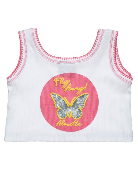 Set cropped top with glitter details (18 months-5 years)