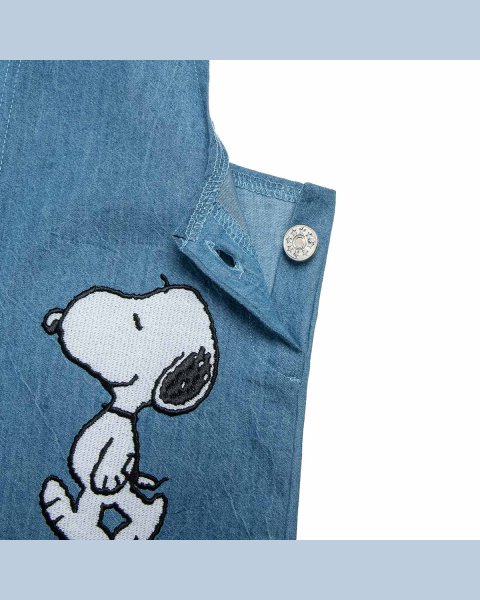 Denim dress Snoopy with embroidery (12 months-10 years)