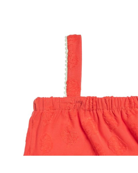 Dress with embossed terry fabric elements (6-14 years)