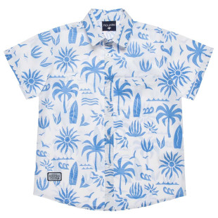 Πουκάμισο 100% cotton με τροπικό μοτίβο (12 μηνών-5 ετών)