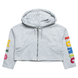 Cropped zip hoodie Gym Tonic with emobossed elements (6-16 years)
