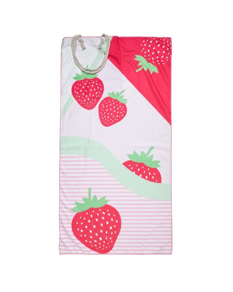 Beach bag-towel strawberries
