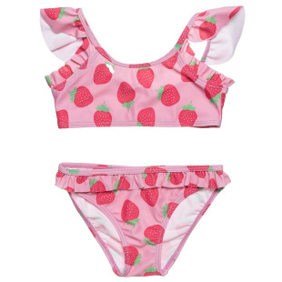 Bikini set with strawberry pattern (18 months-5 years)