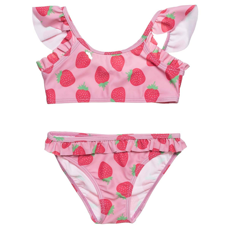 Bikini set with strawberry pattern (18 months-5 years)