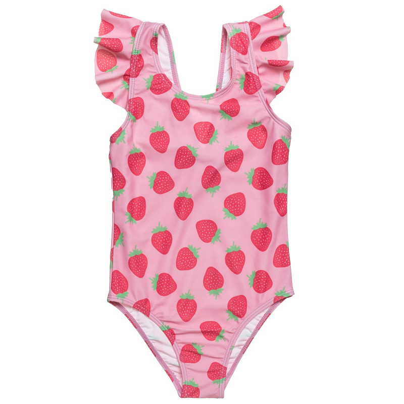 Swimsuit with strawberry pattern (18 months-5 years)