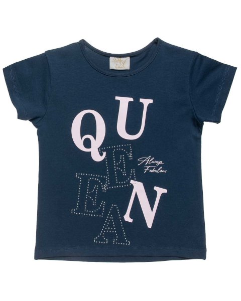 Top with print and rhinestones (6-14 years)