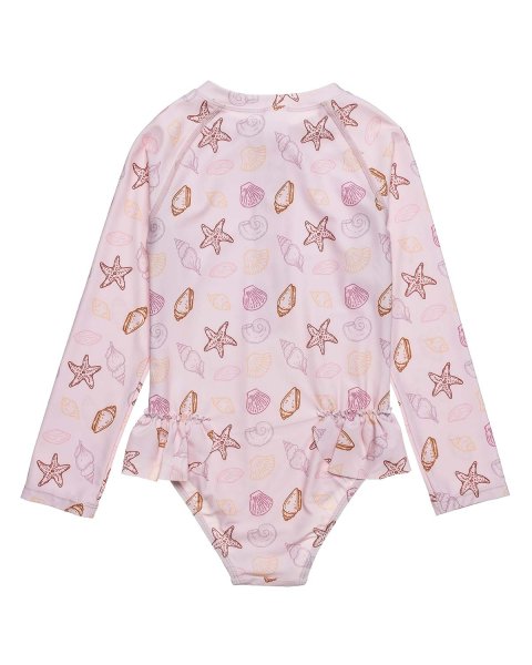 Swimsuit with zipper and ruffles (6-14 years)
