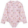 Swimsuit with zipper and ruffles (6-14 years)