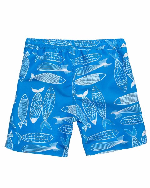Swim shorts with fish pattern (6-16 years)