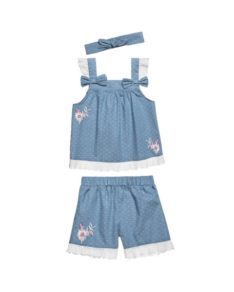 Set croped top with embroidery elements (6 months-3 years)