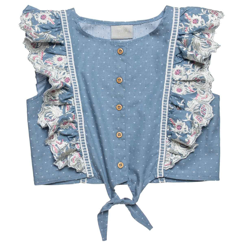 Top with embroidery elements (6-14 years)