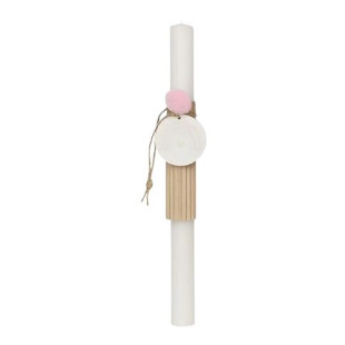Easter Candle Make-A-Wish with pom pon detail
