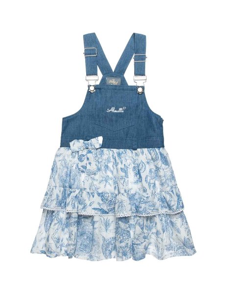 Dress with denim elements (12 months-5 years)