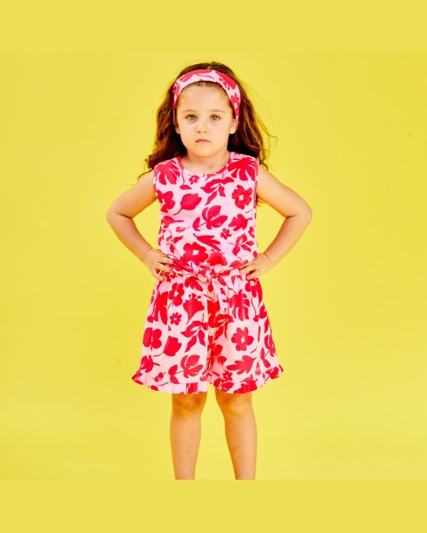 Set with headband and top with front tie (6-14 years)