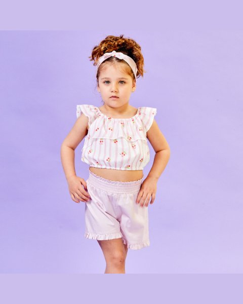 Set with cherries pattern and headband
