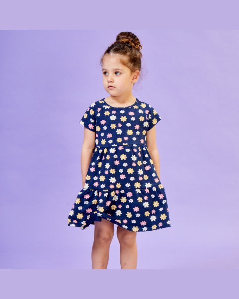 Dress with floral pattern (12 months-5 years)