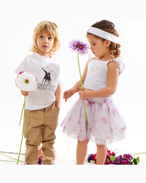 Set cropped top and tulle skirt (18 months-5 years)