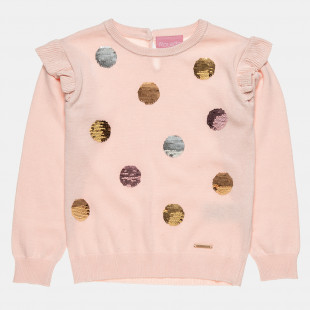 Sweater with soft knit and double sequins (12 months-5 years)