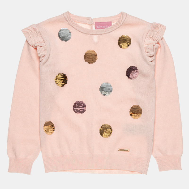 Sweater with soft knit and double sequins (12 months-5 years)
