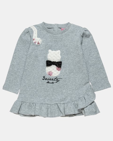Dress cotton fleece blend with feux fur detail (12 months-5 years)