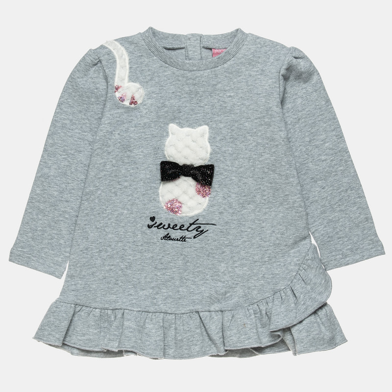 Dress cotton fleece blend with feux fur detail (12 months-5 years)