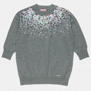 Sweater with soft knit and sequins (6-16 years)